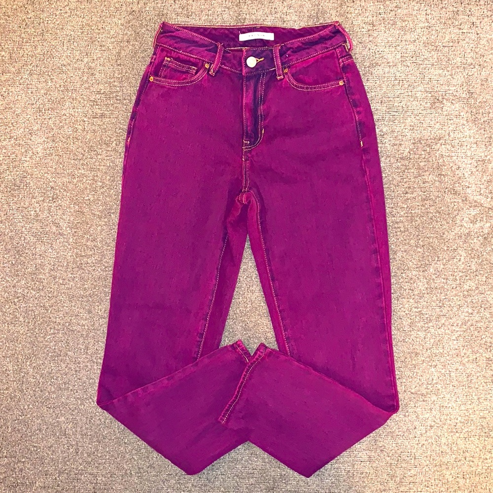 Women’s Magenta High-Rise Jeans